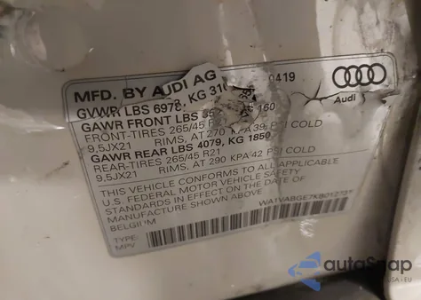 2019 Audi E-Tron Premium Plus from USA, damaged, VIN WA1VABGE7KB012731